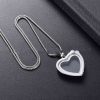 Heart-Shaped Stainless Steel Cinerary Pendant